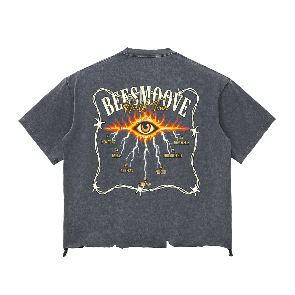 BEESMOOVE Ignite Vision Wash Raw - Hem Boxy Tee - Beesmoove