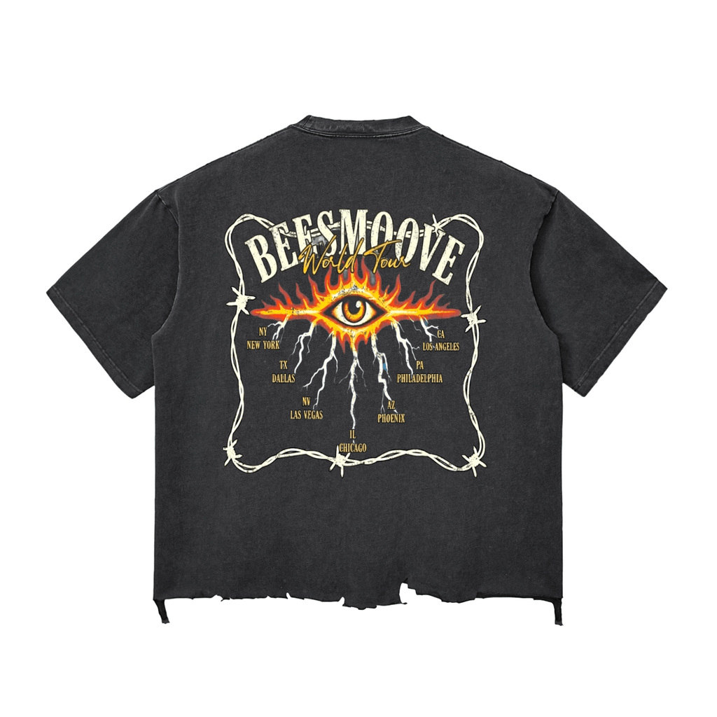 BEESMOOVE Ignite Vision Wash Raw - Hem Boxy Tee - Beesmoove