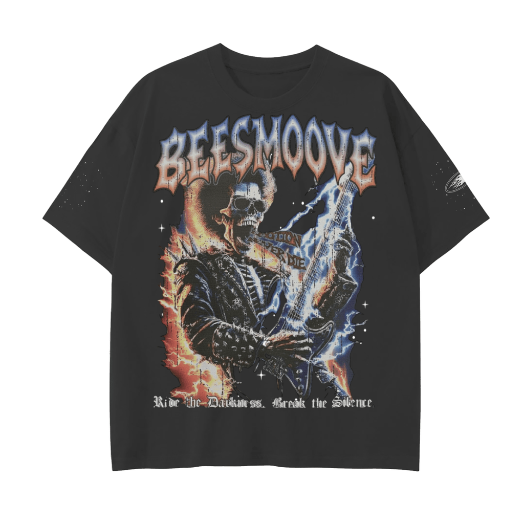 BEESMOOVE Inferno Rockstar Drop Shoulder Cotton Tee - Beesmoove