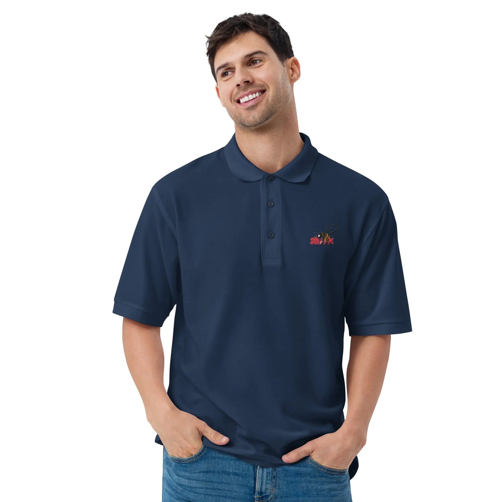 Beesmoove ink red Men's Premium Polo - Beesmoove