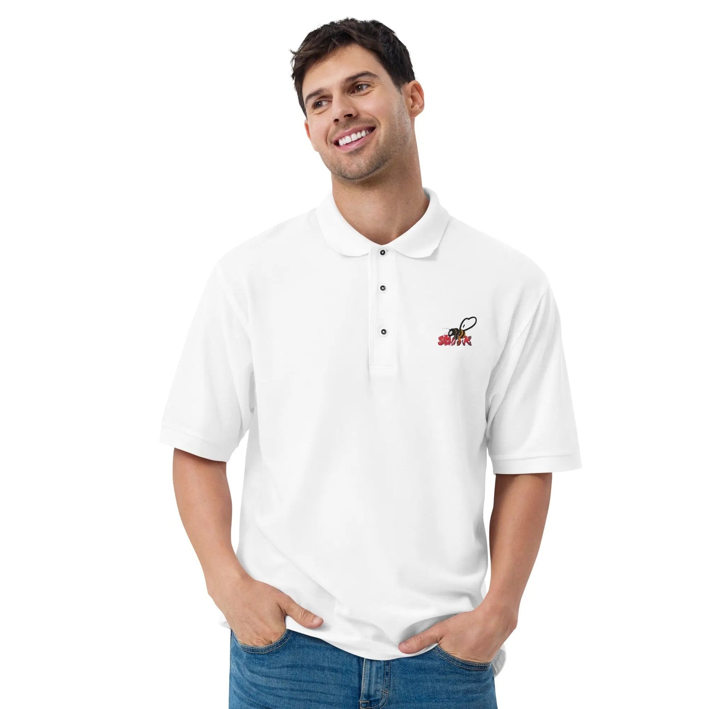 Beesmoove ink red Men's Premium Polo - Beesmoove