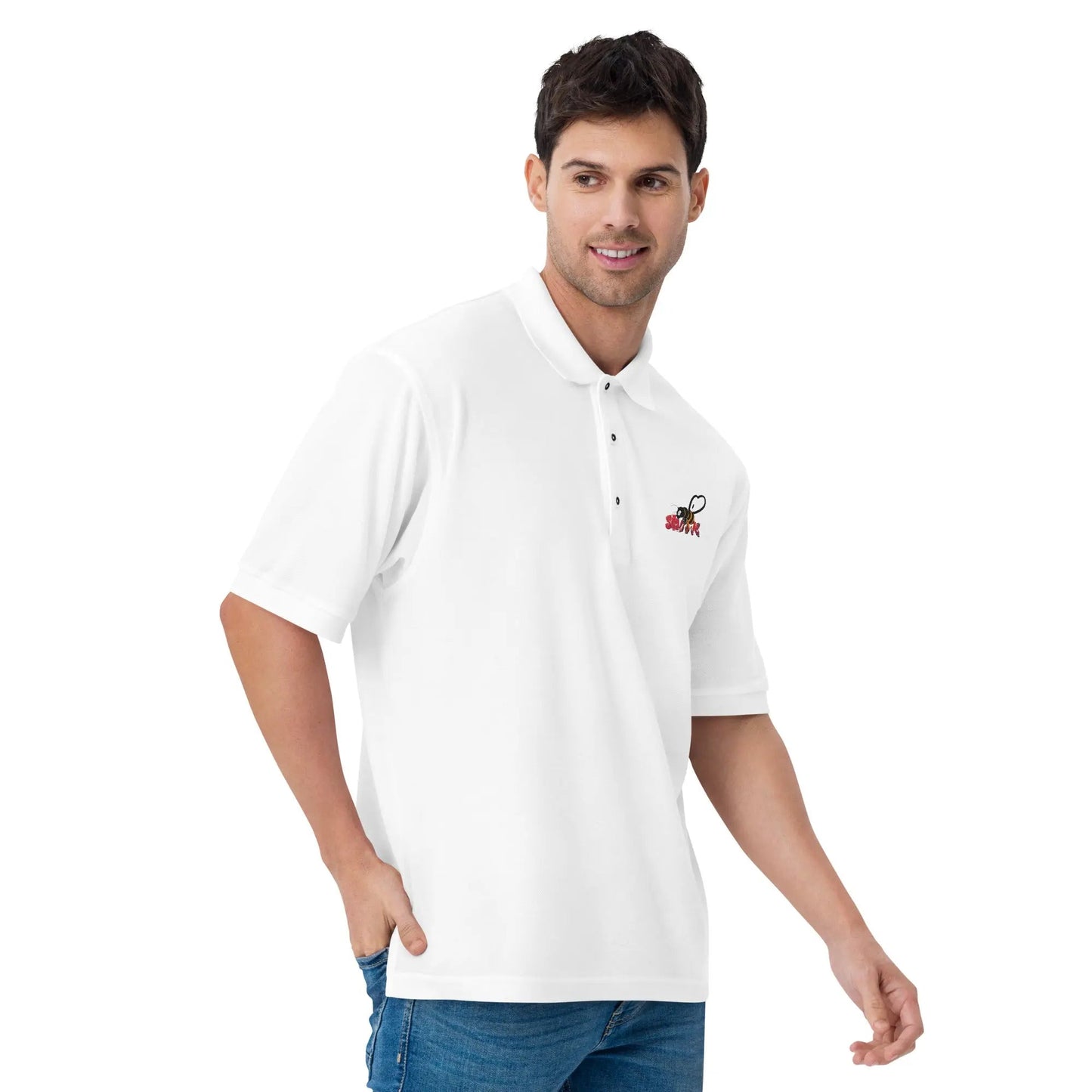 Beesmoove ink red Men's Premium Polo - Beesmoove