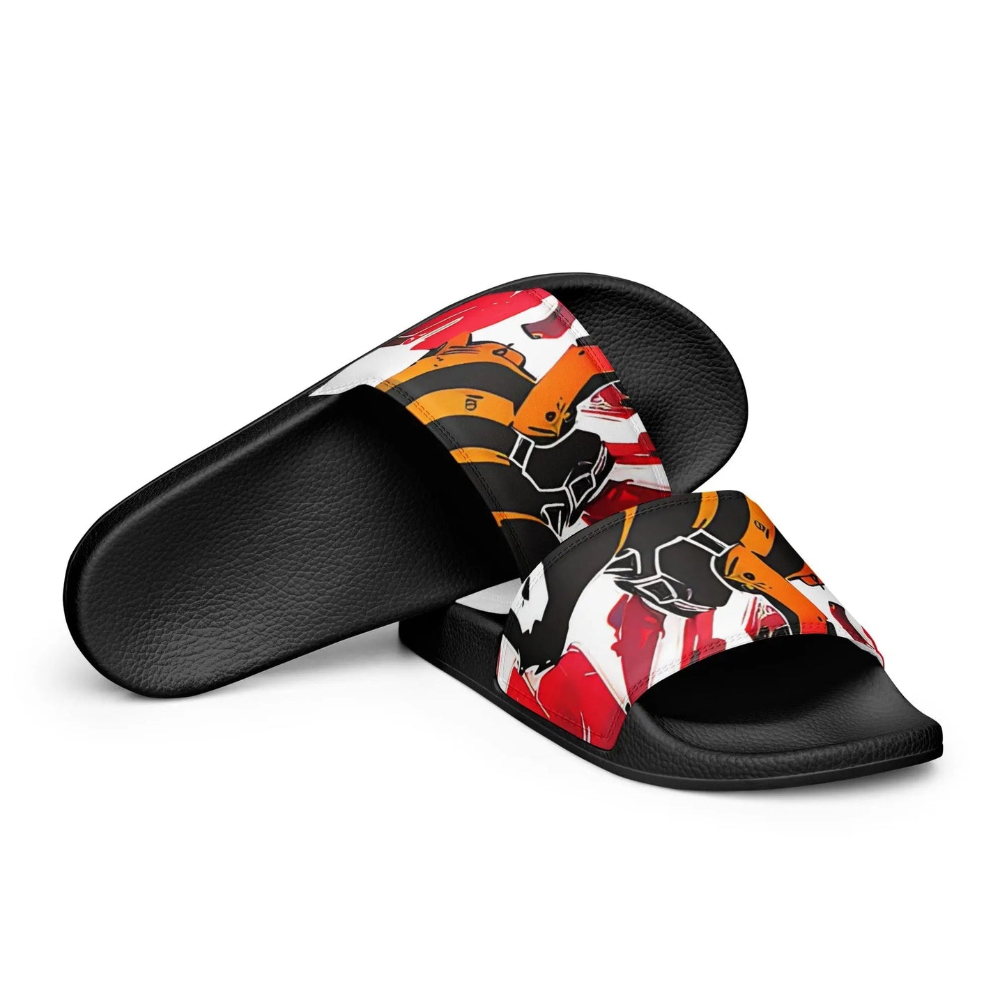 Beesmoove ink red Women's slides - Beesmoove