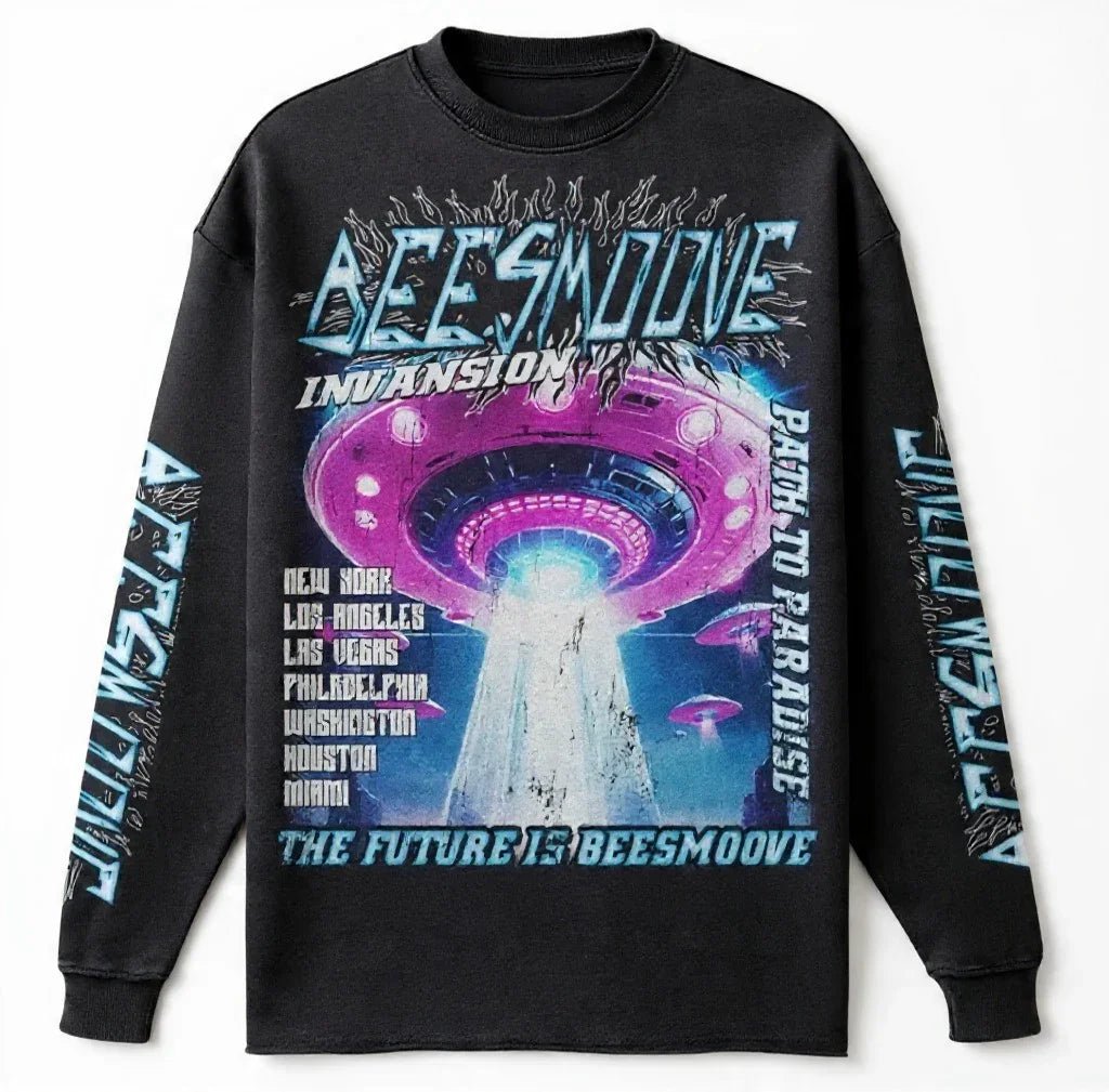 BEESMOOVE INVASION The Future is Now Long Sleeve Tee - Beesmoove
