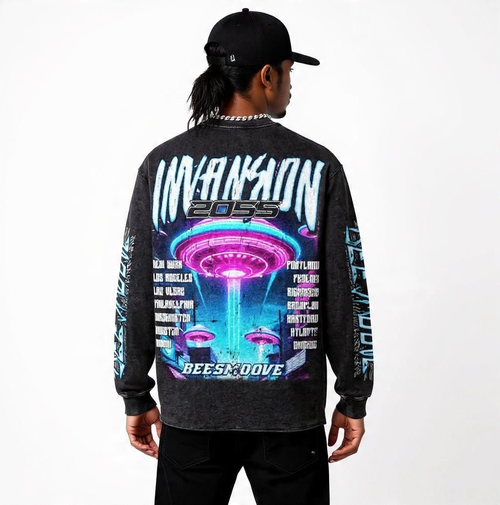 BEESMOOVE INVASION The Future is Now Long Sleeve Tee - Beesmoove