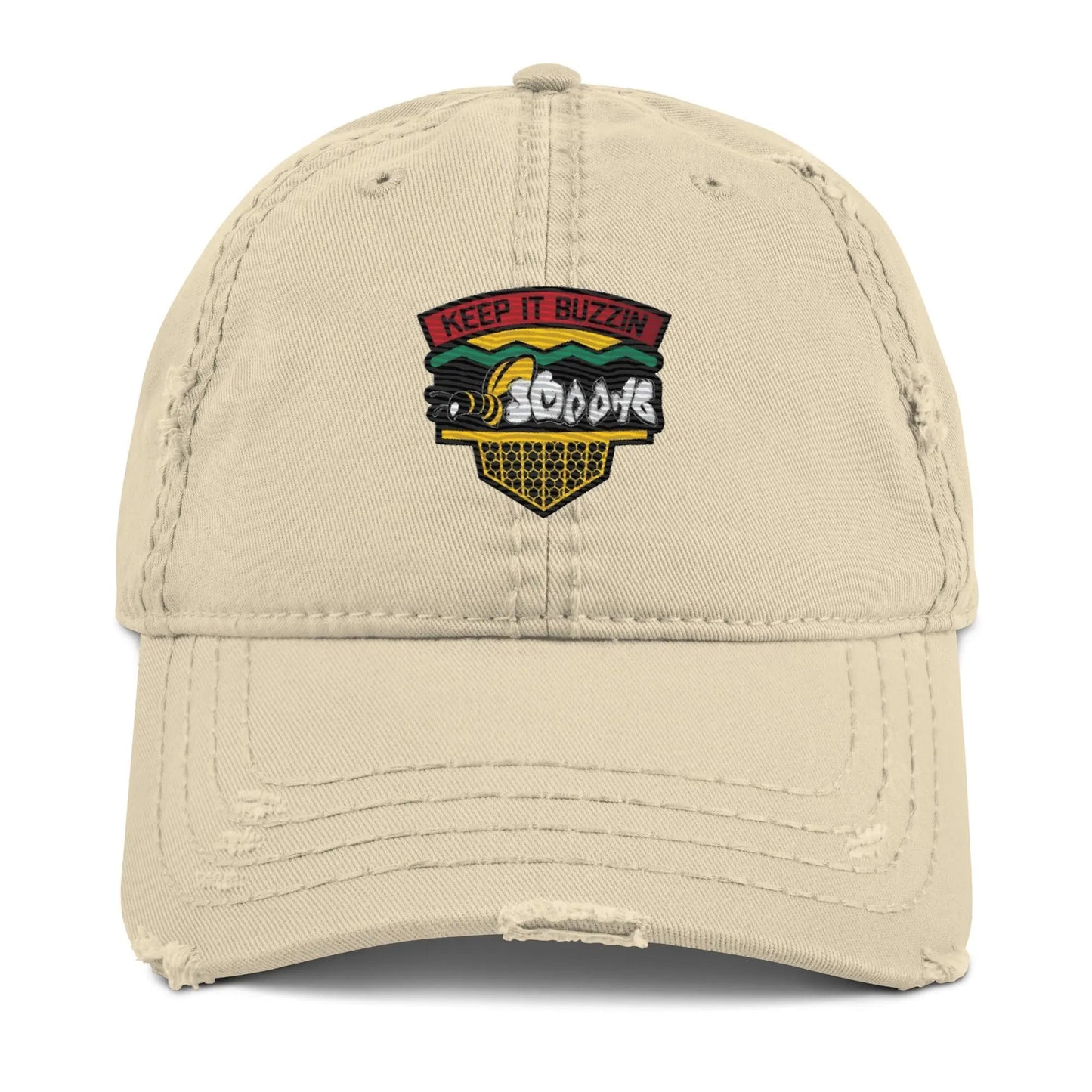 Beesmoove keep it buzzin college Distressed Dad Hat - Beesmoove