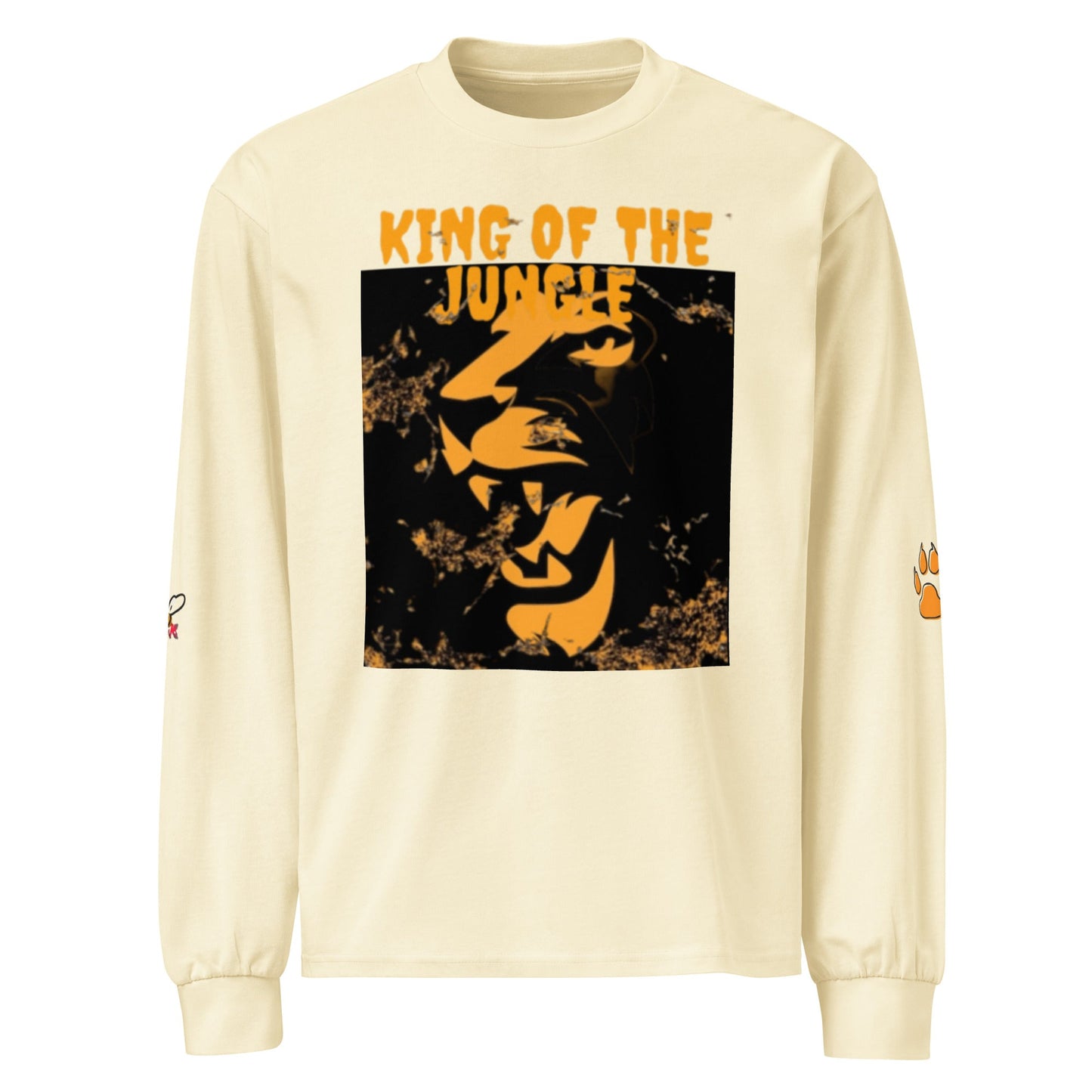 Beesmoove king of the jungle Premium heavyweight long sleeve shirt - Beesmoove