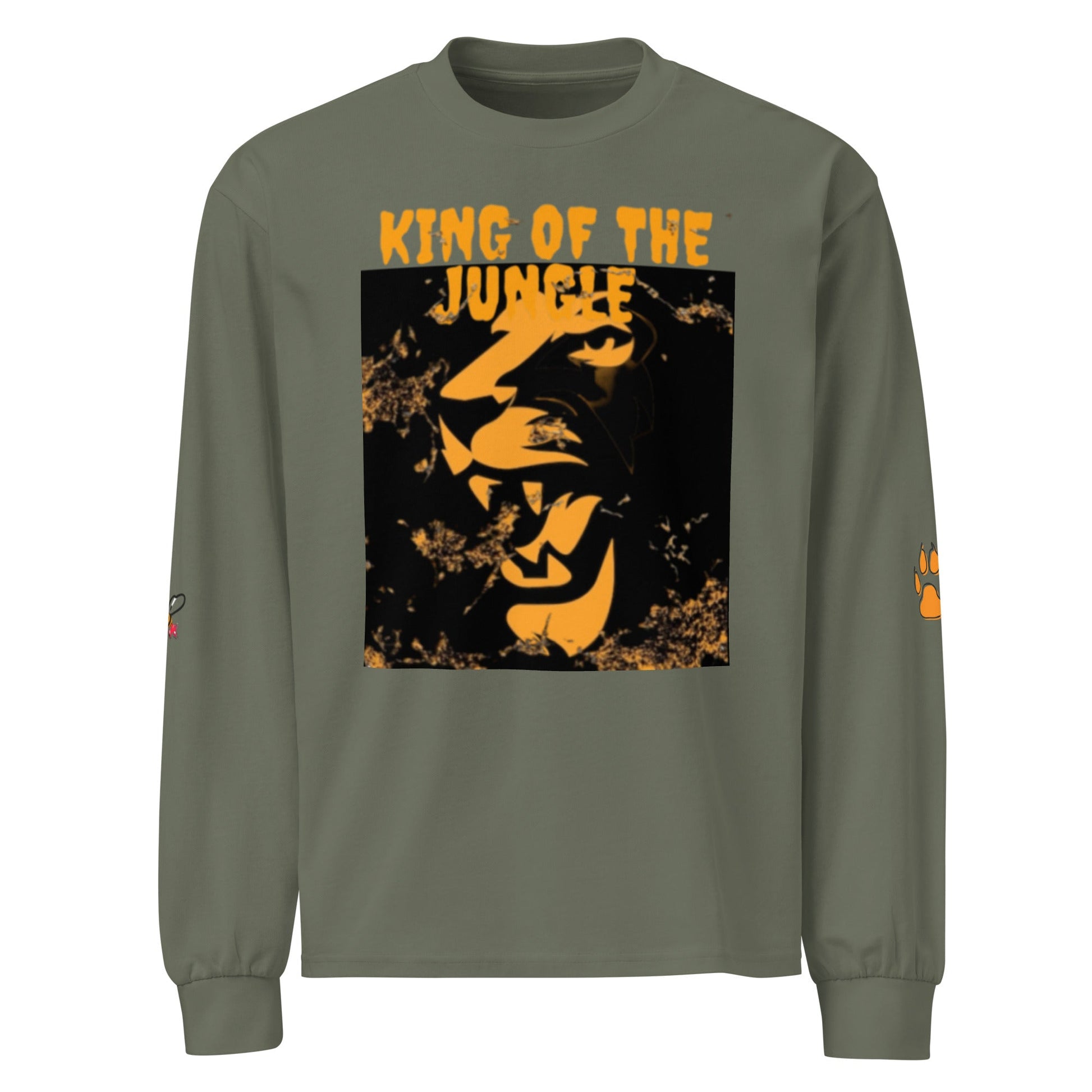 Beesmoove king of the jungle Premium heavyweight long sleeve shirt - Beesmoove