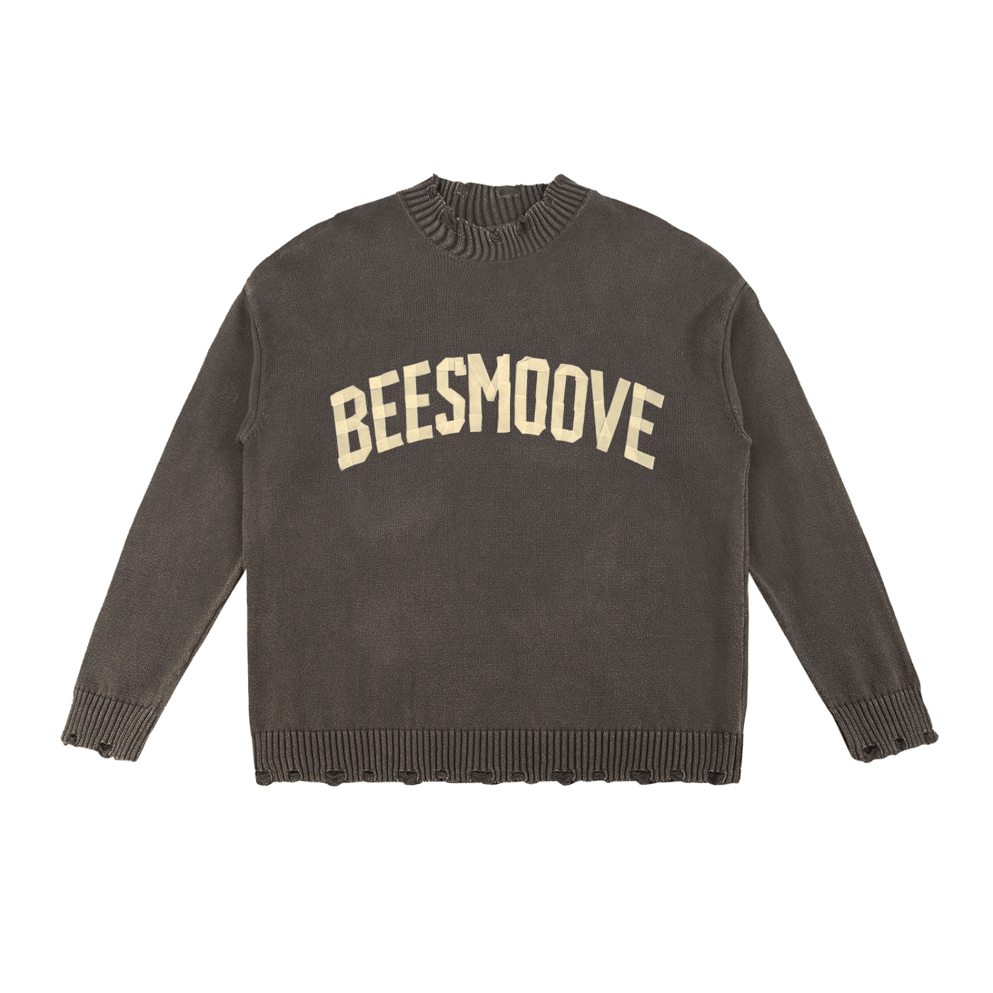 BEESMOOVE Legacy Arc Vintage Washed Hand - Frayed Sweater - Beesmoove