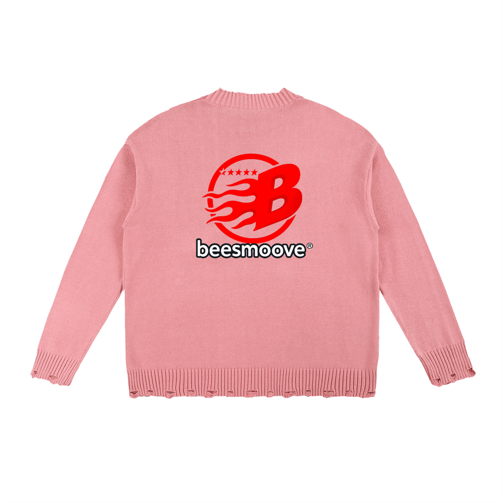 BEESMOOVE Legacy Arc Vintage Washed Hand - Frayed Sweater - Beesmoove
