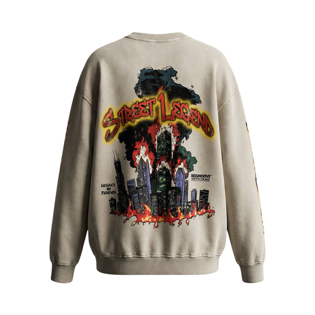 BEESMOOVE Lil Boo Chicago Oversized Streetwear Sweatshirt - Beesmoove
