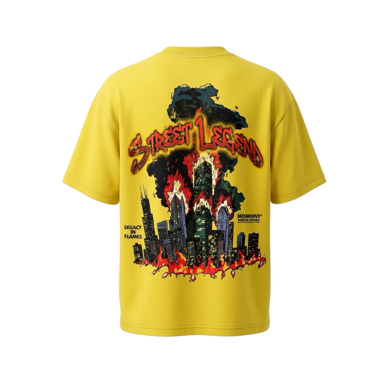 BEESMOOVE Lil Boo Chicago Streetwear Boxy Oversized T-Shirt - Beesmoove