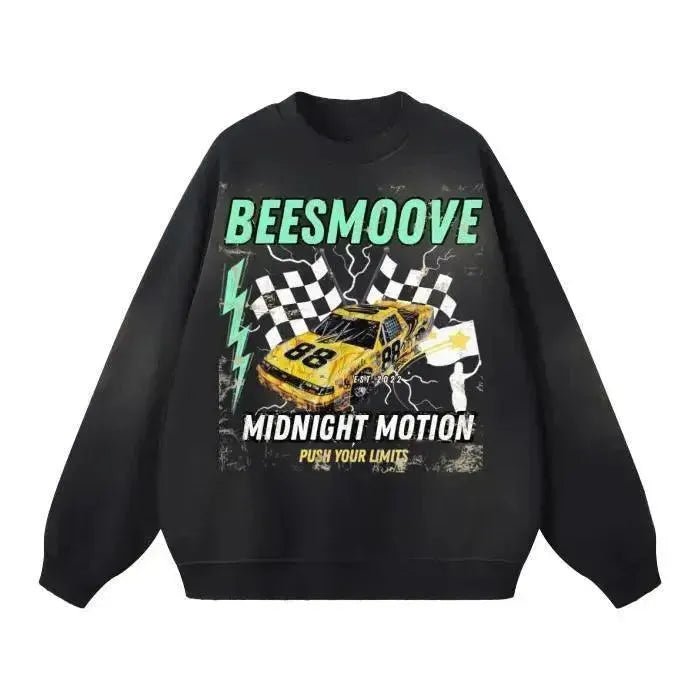 Beesmoove Limitless Drive Washed Dyed Fleece Pullover - Beesmoove