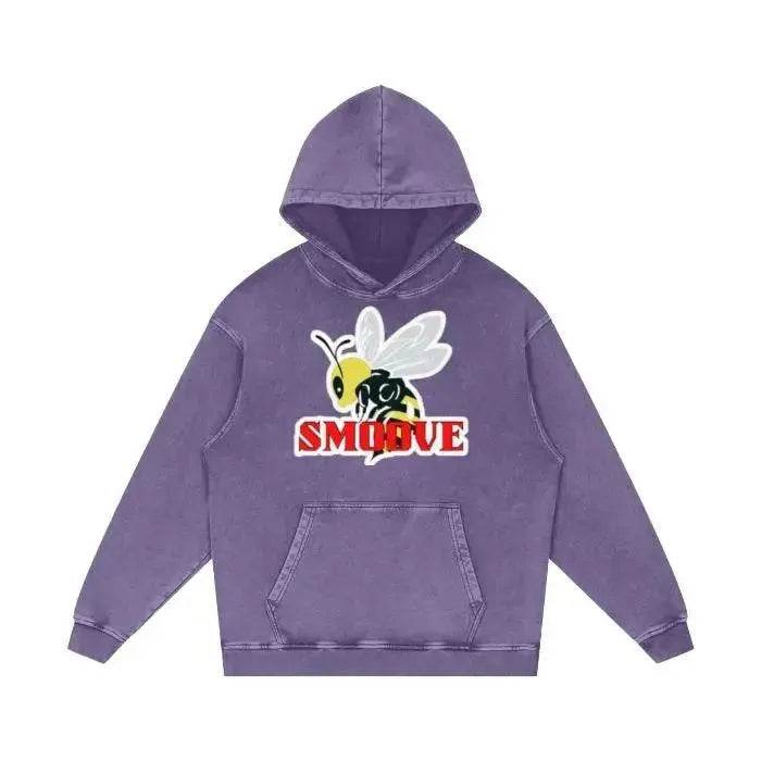 Beesmoove Logo 2024 Acid Wash Oversize Hoodie - Beesmoove
