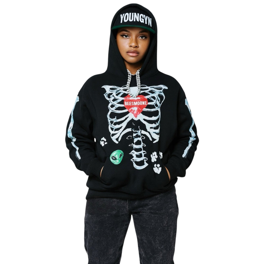 BEESMOOVE Love from Another Planet Boxy Hoodie - Beesmoove