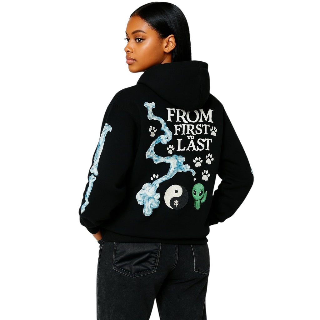 BEESMOOVE Love from Another Planet Boxy Hoodie - Beesmoove