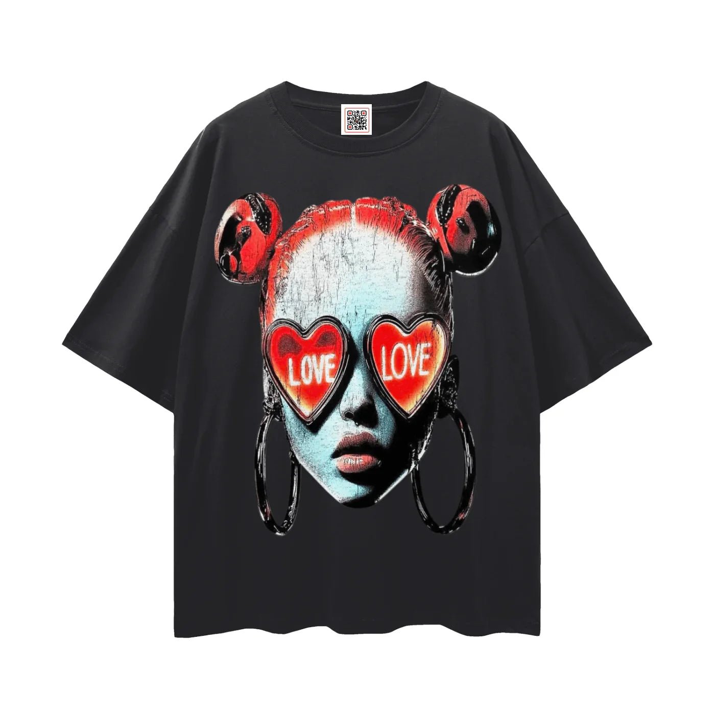 BEESMOOVE Lover girls Oversize Deep Drop Shoulder Tee - Beesmoove