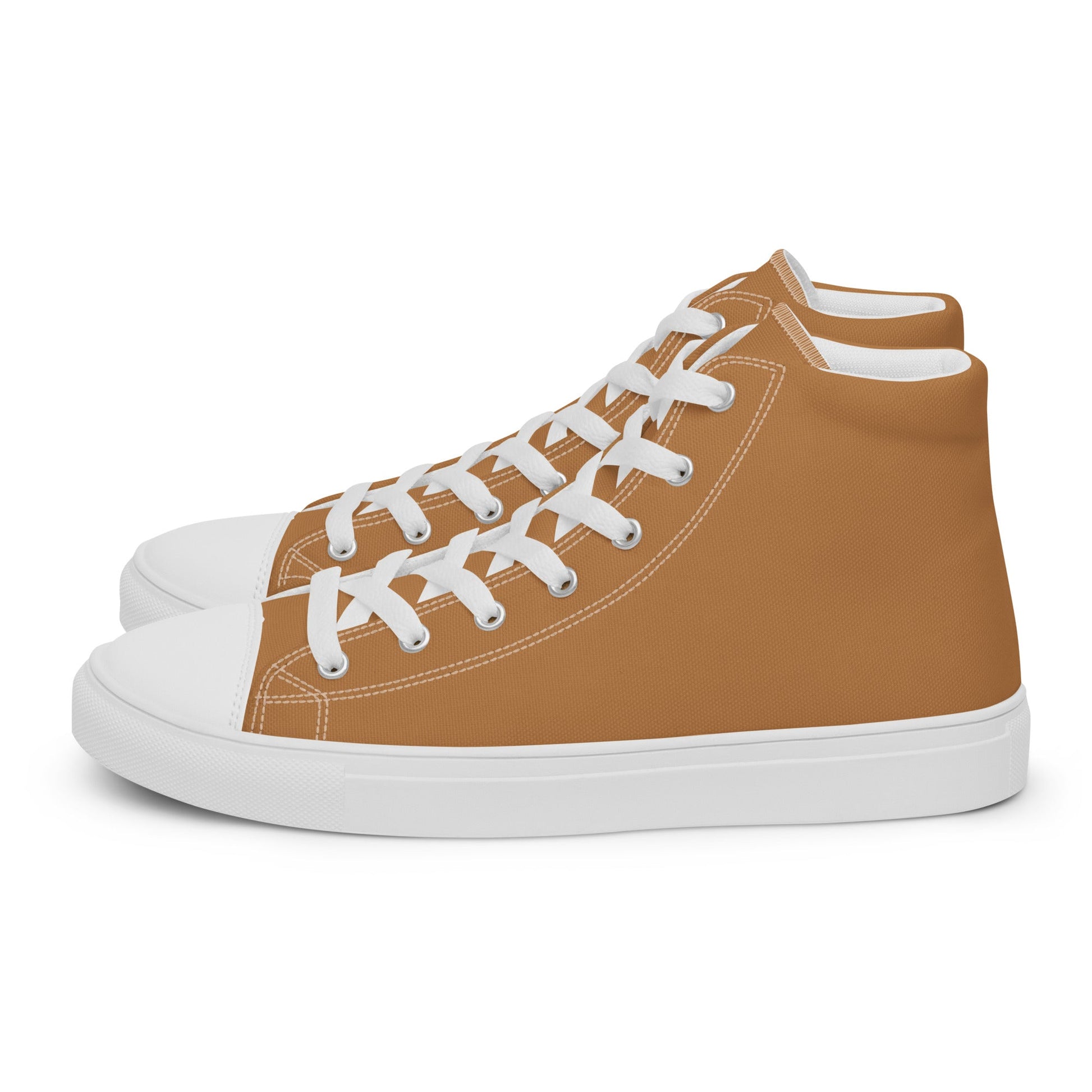 Beesmoove Men’s brown high top canvas shoes - Beesmoove