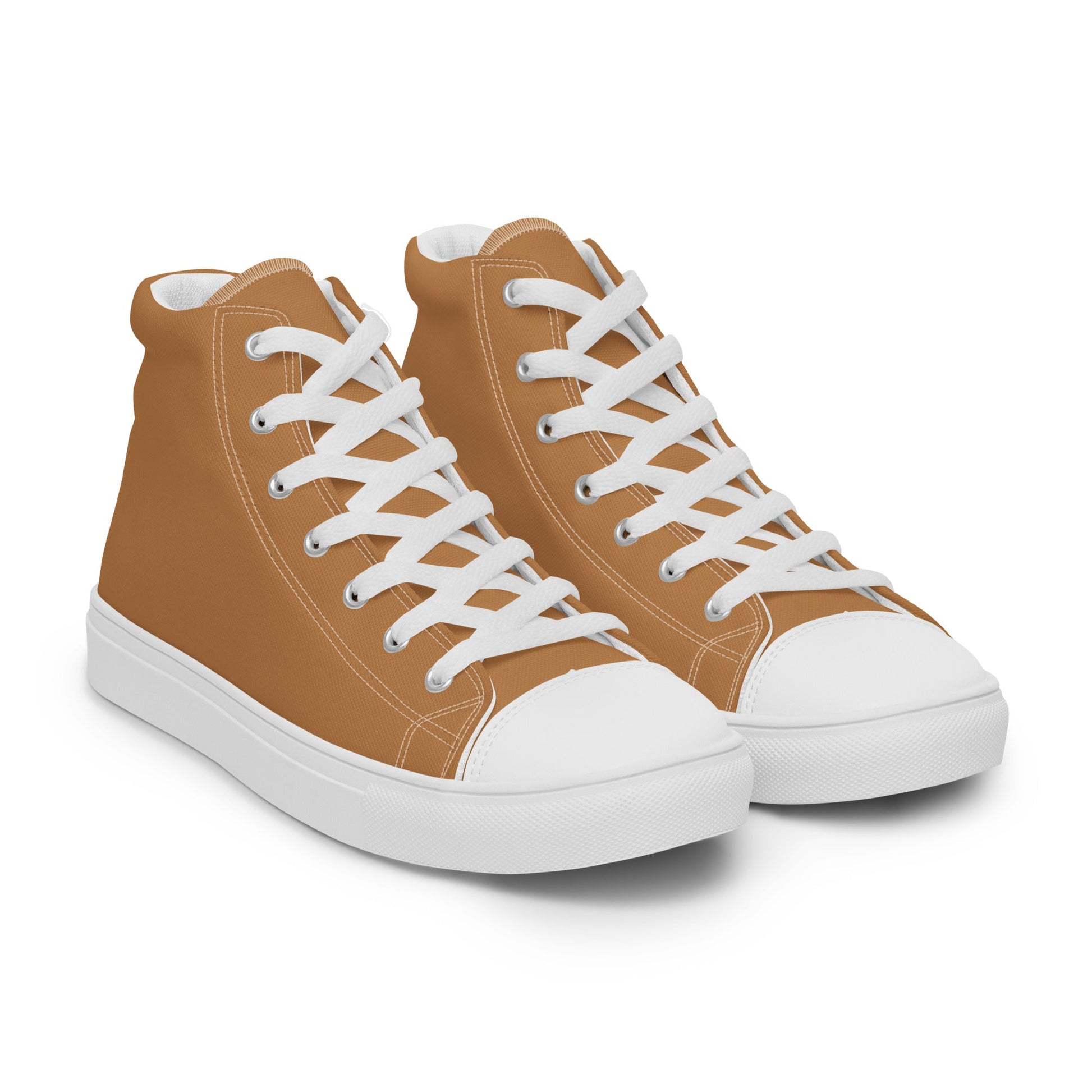 Beesmoove Men’s brown high top canvas shoes - Beesmoove