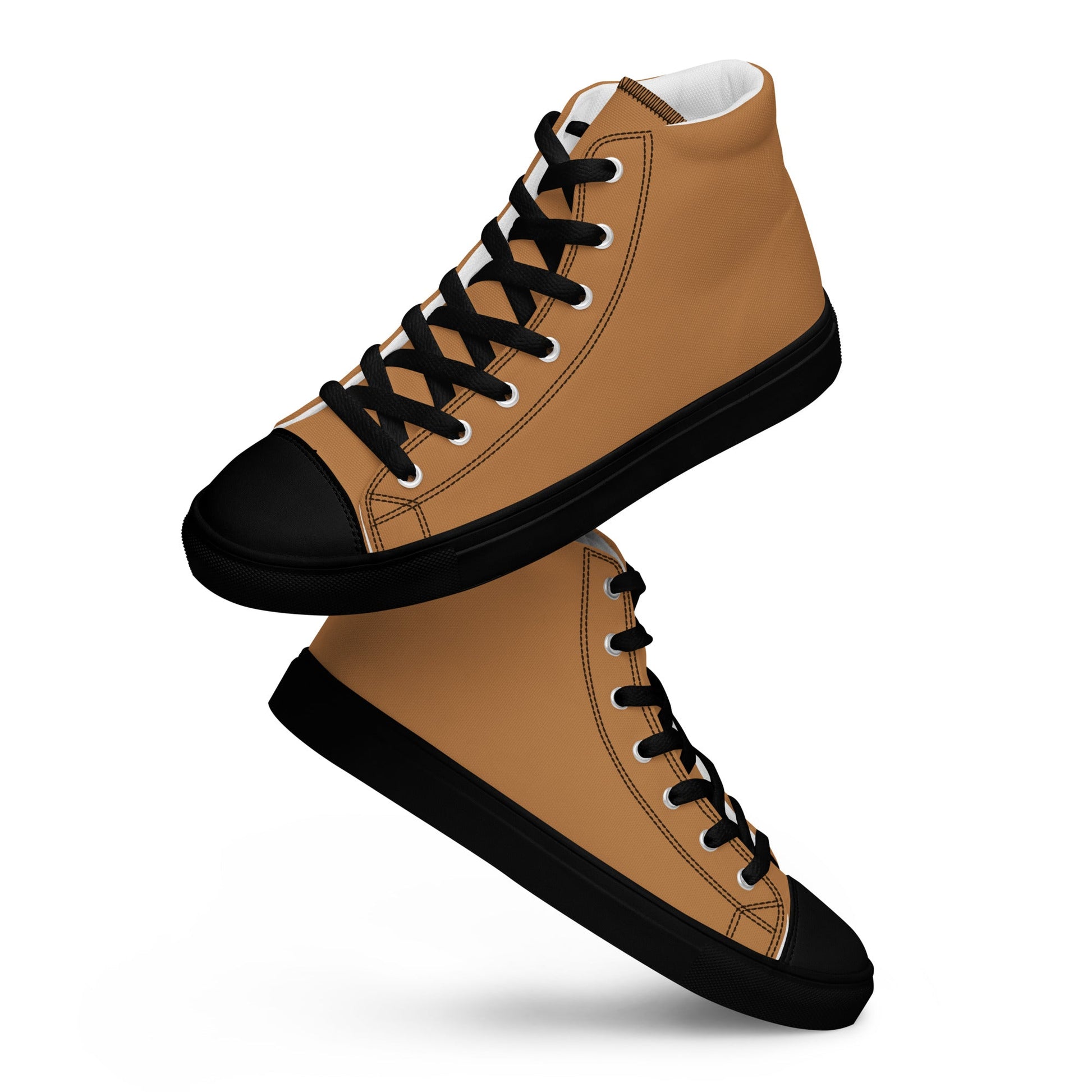 Beesmoove Men’s brown high top canvas shoes - Beesmoove