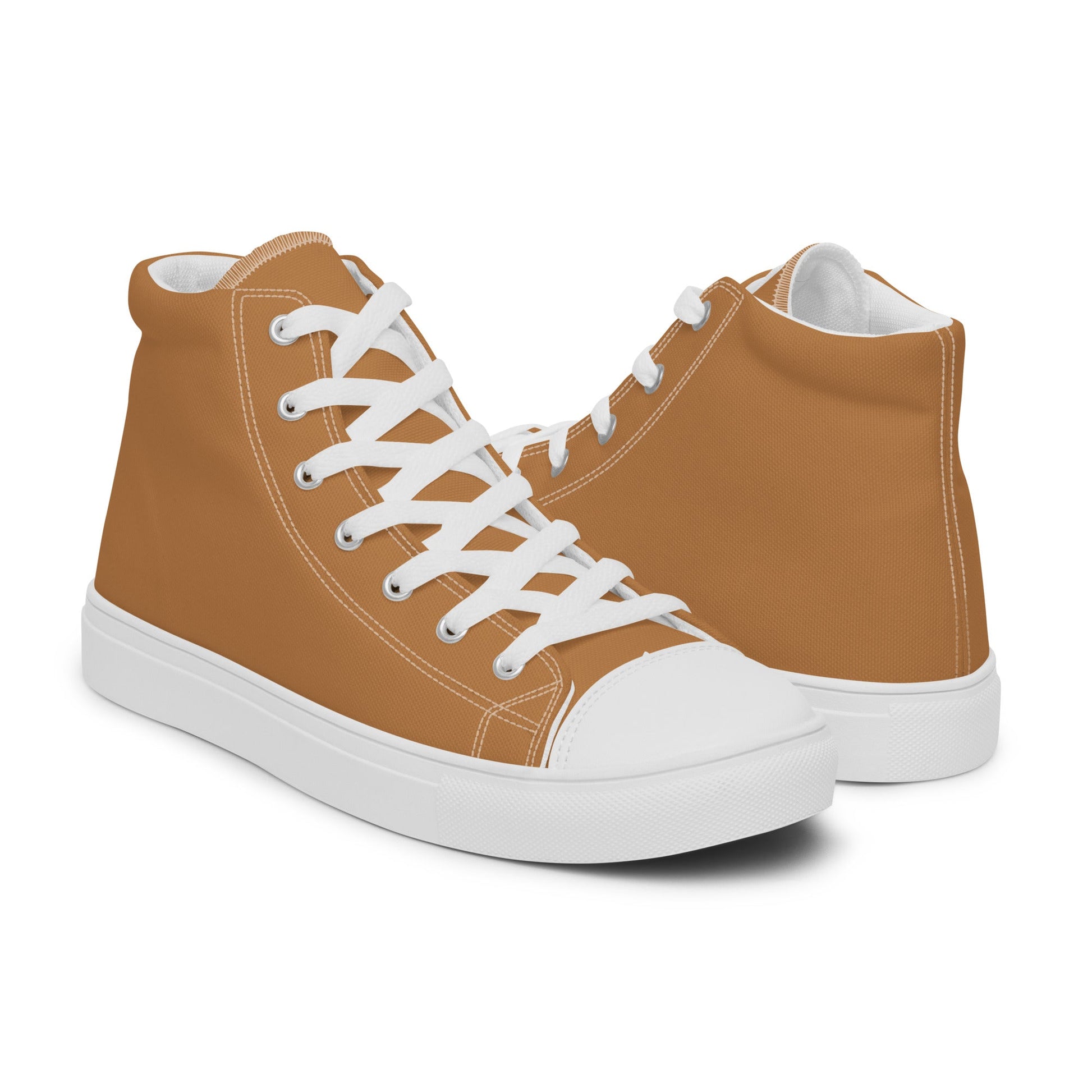 Beesmoove Men’s brown high top canvas shoes - Beesmoove