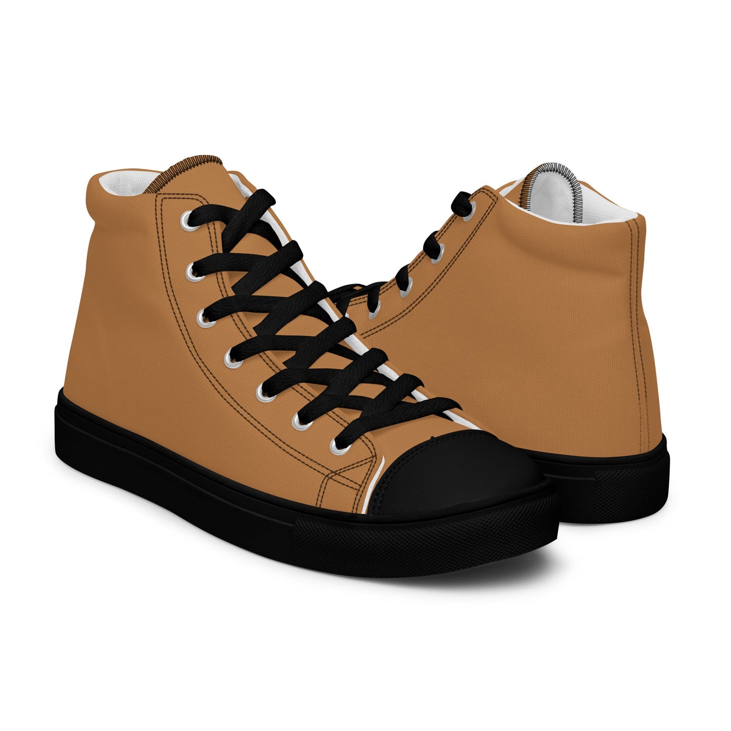 Beesmoove Men’s brown high top canvas shoes - Beesmoove