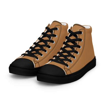 Beesmoove Men’s brown high top canvas shoes - Beesmoove