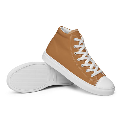 Beesmoove Men’s brown high top canvas shoes - Beesmoove