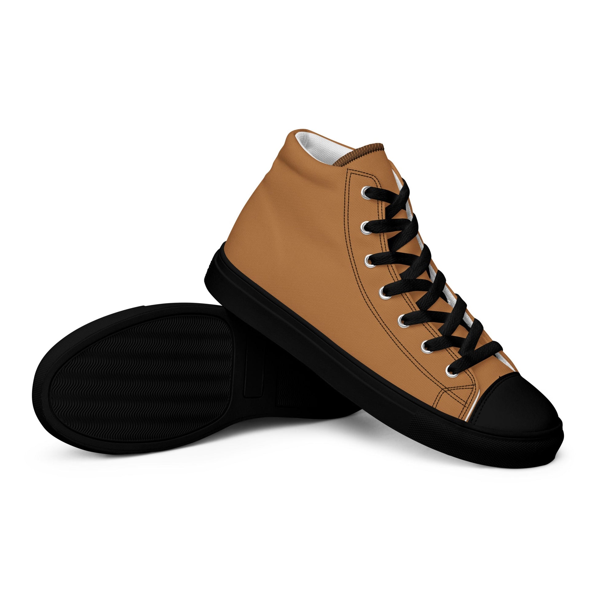 Beesmoove Men’s brown high top canvas shoes - Beesmoove