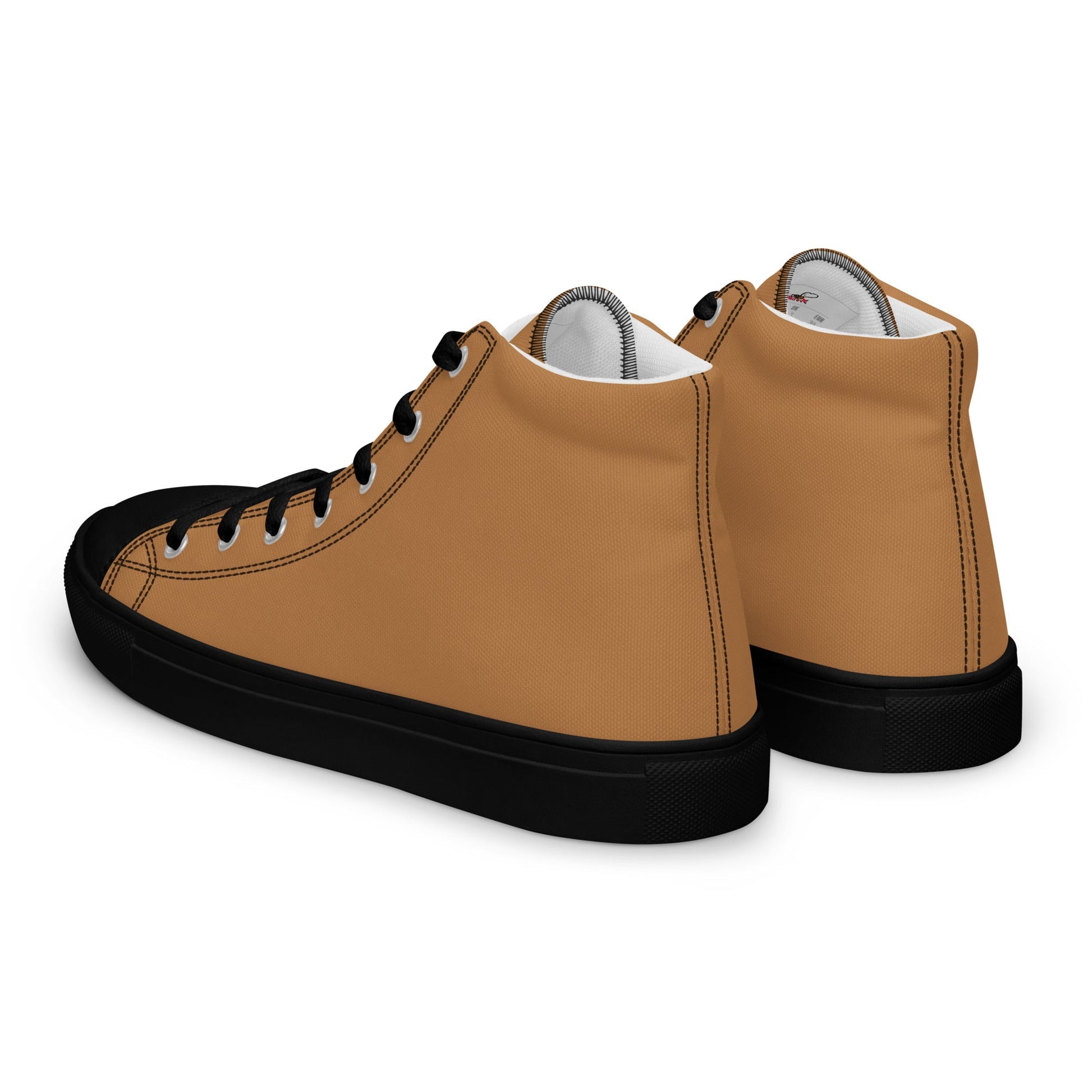 Beesmoove Men’s brown high top canvas shoes - Beesmoove