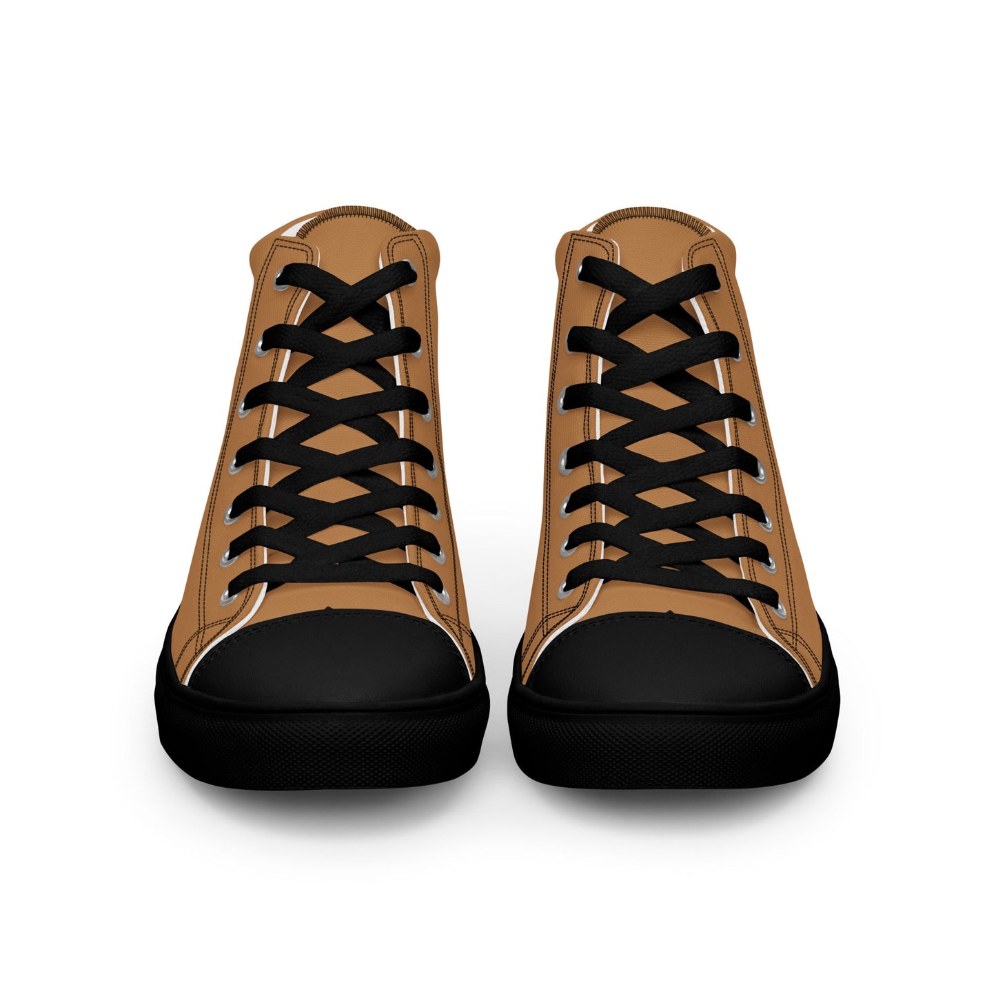 Beesmoove Men’s brown high top canvas shoes - Beesmoove