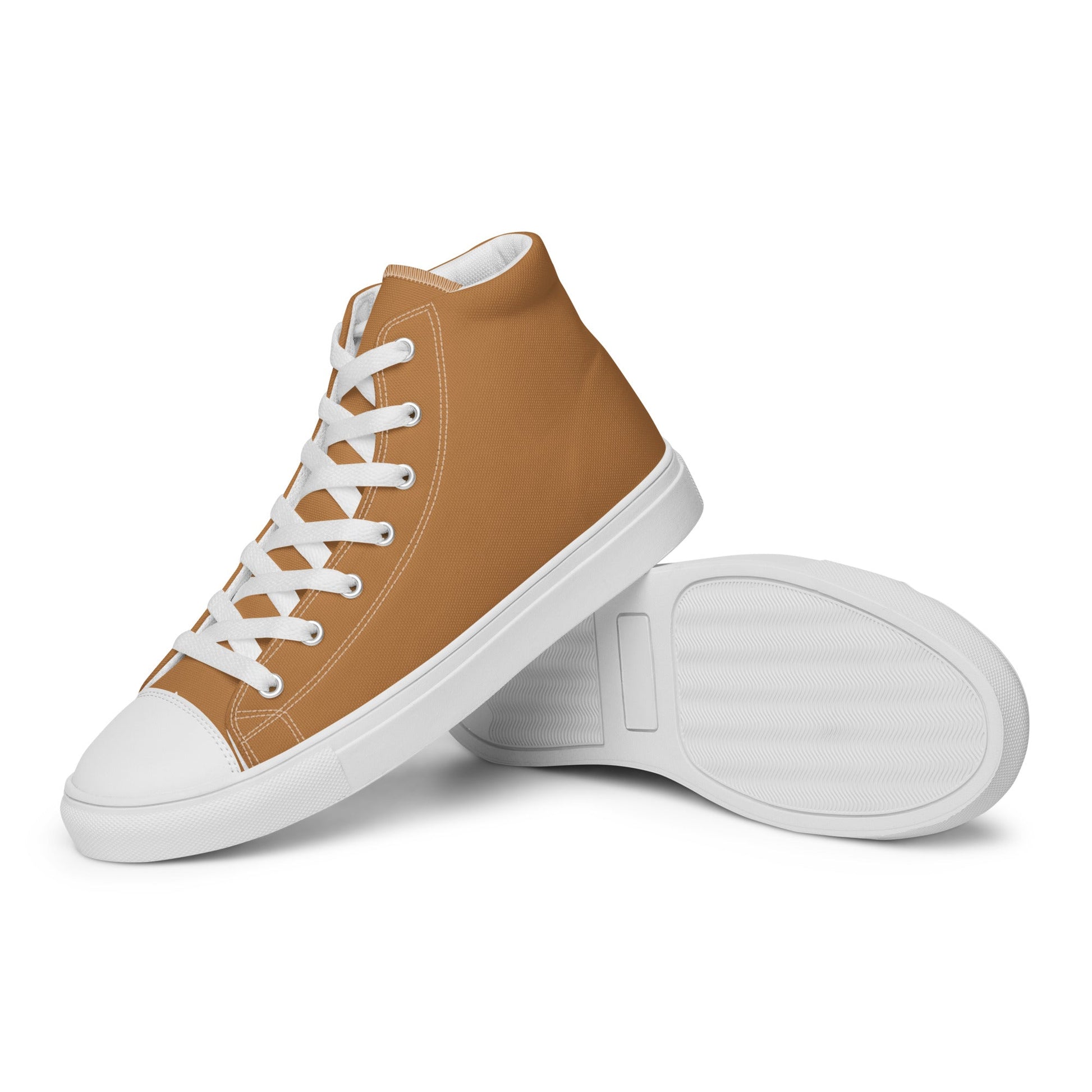 Beesmoove Men’s brown high top canvas shoes - Beesmoove