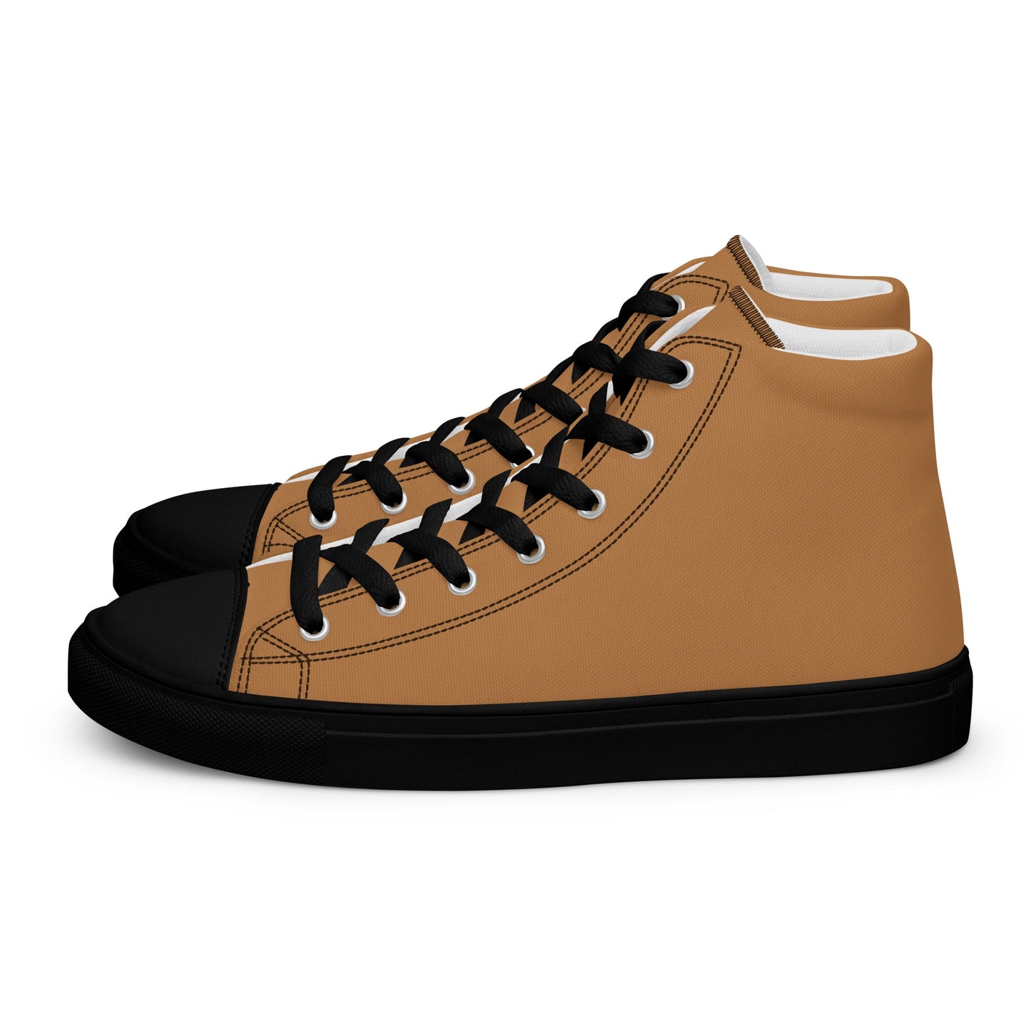 Beesmoove Men’s brown high top canvas shoes - Beesmoove