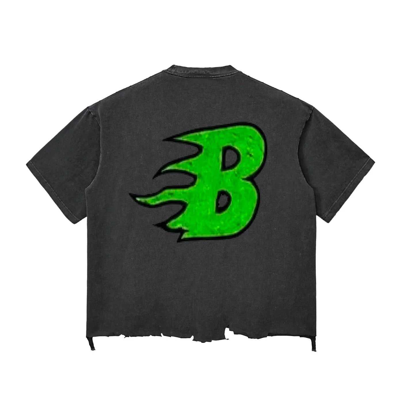 BEESMOOVE Mind Drip Records Wash Raw - Hem Boxy T-shirt - Beesmoove