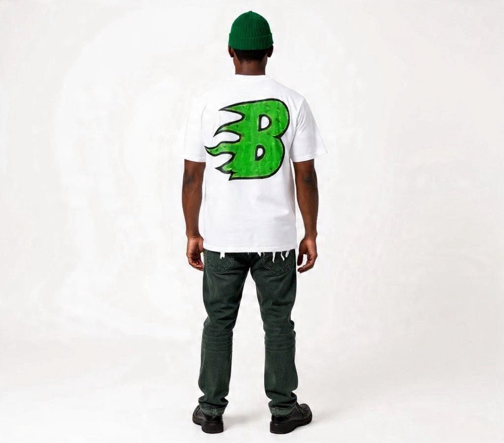 BEESMOOVE Mind Drip Records Wash Raw - Hem Boxy T-shirt - Beesmoove