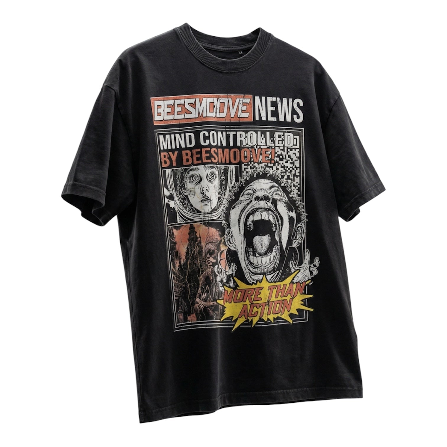 Beesmoove Mind Hive Chronicles Oversize Deep Drop Shoulder Tee - Beesmoove