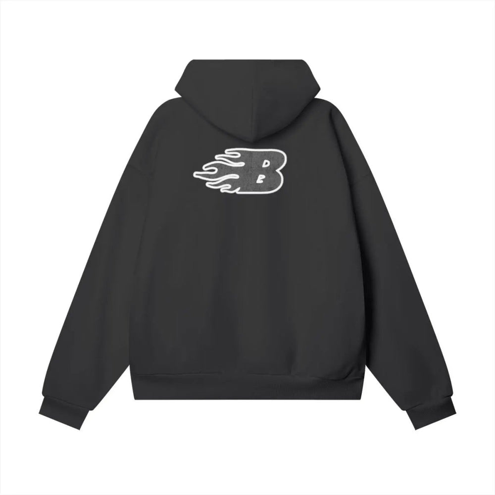 Beesmoove Mind Hive Chronicles Oversize Heavyweight Hidden Pocket Fleece Hoodie - Beesmoove