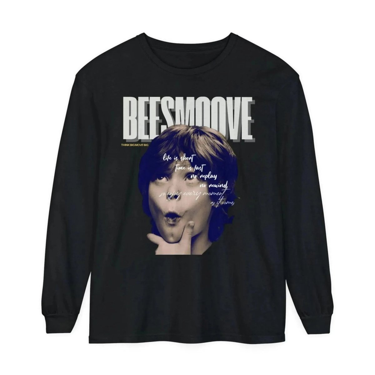 Beesmoove Moments Unreplayed Garment - dyed Long Sleeve T-Shirt - Beesmoove