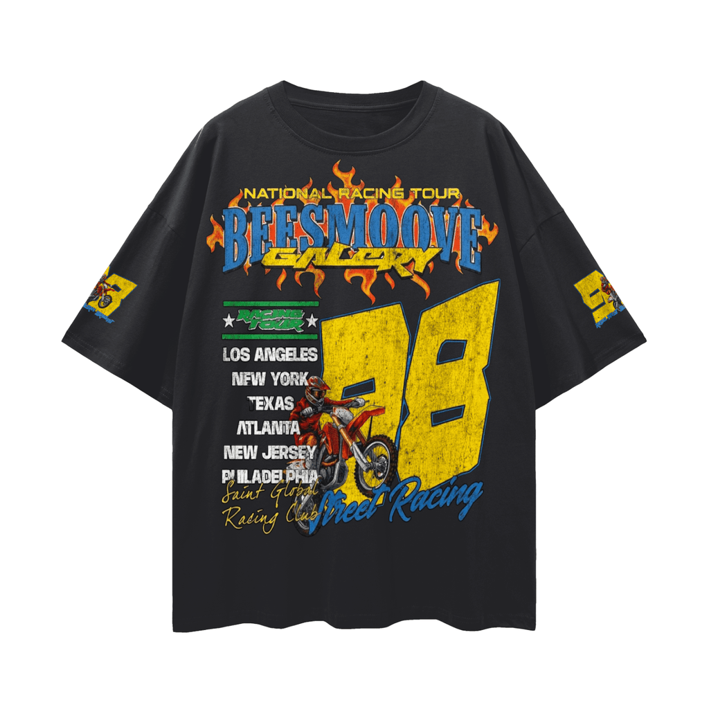 BEESMOOVE Motion Tour ‘98 (throwback) Drop Shoulder T-Shirt - Beesmoove