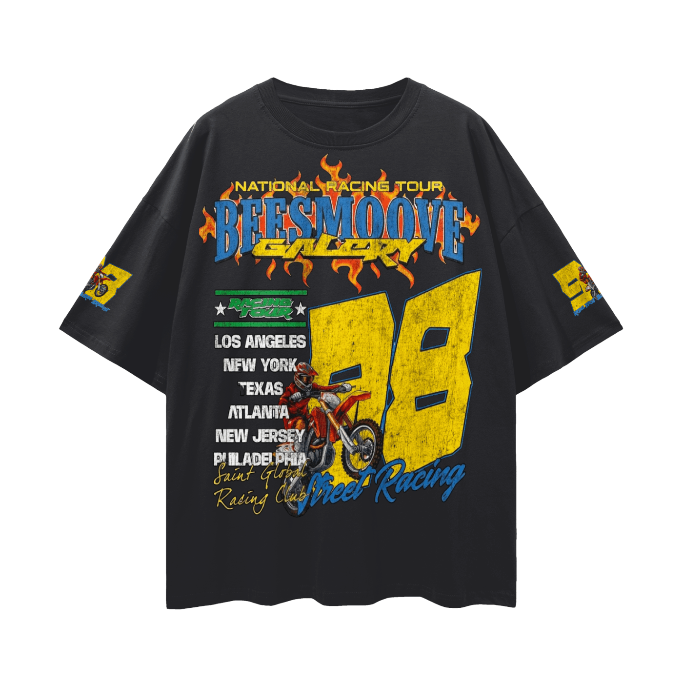 BEESMOOVE Motion Tour ‘98 (throwback) Drop Shoulder T-Shirt - Beesmoove
