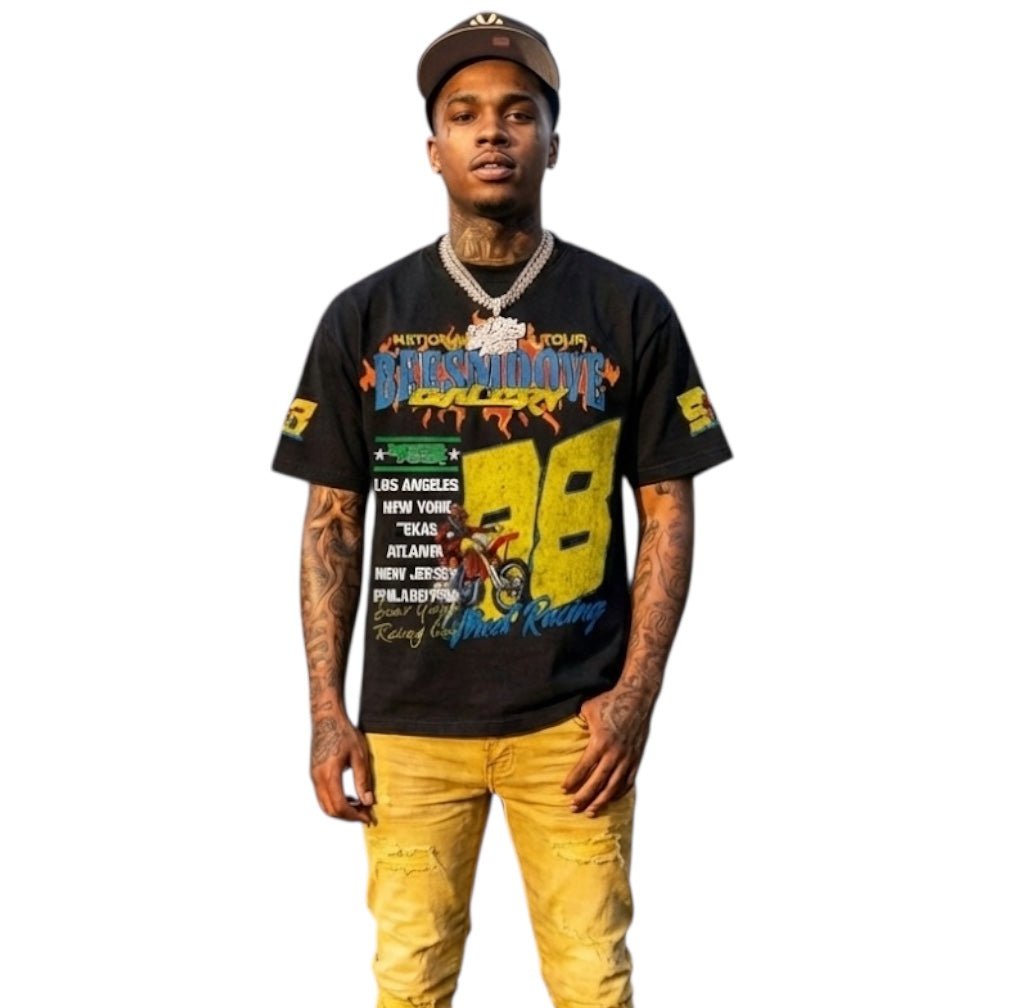 BEESMOOVE Motion Tour ‘98 (throwback) Drop Shoulder T-Shirt - Beesmoove
