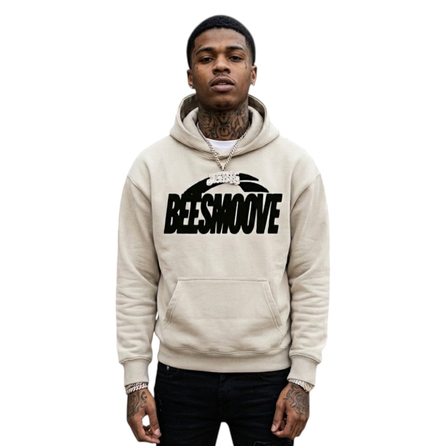 BEESMOOVE Motion unit BLK Essential Heavyweight Hoodie - Beesmoove