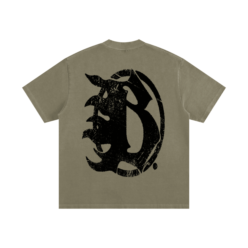 BEESMOOVE Motion Unit Blk Vintage Washed Frayed T-Shirt - Beesmoove