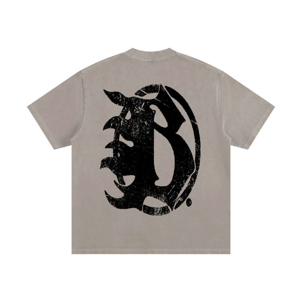 BEESMOOVE Motion Unit Blk Vintage Washed Frayed T-Shirt - Beesmoove