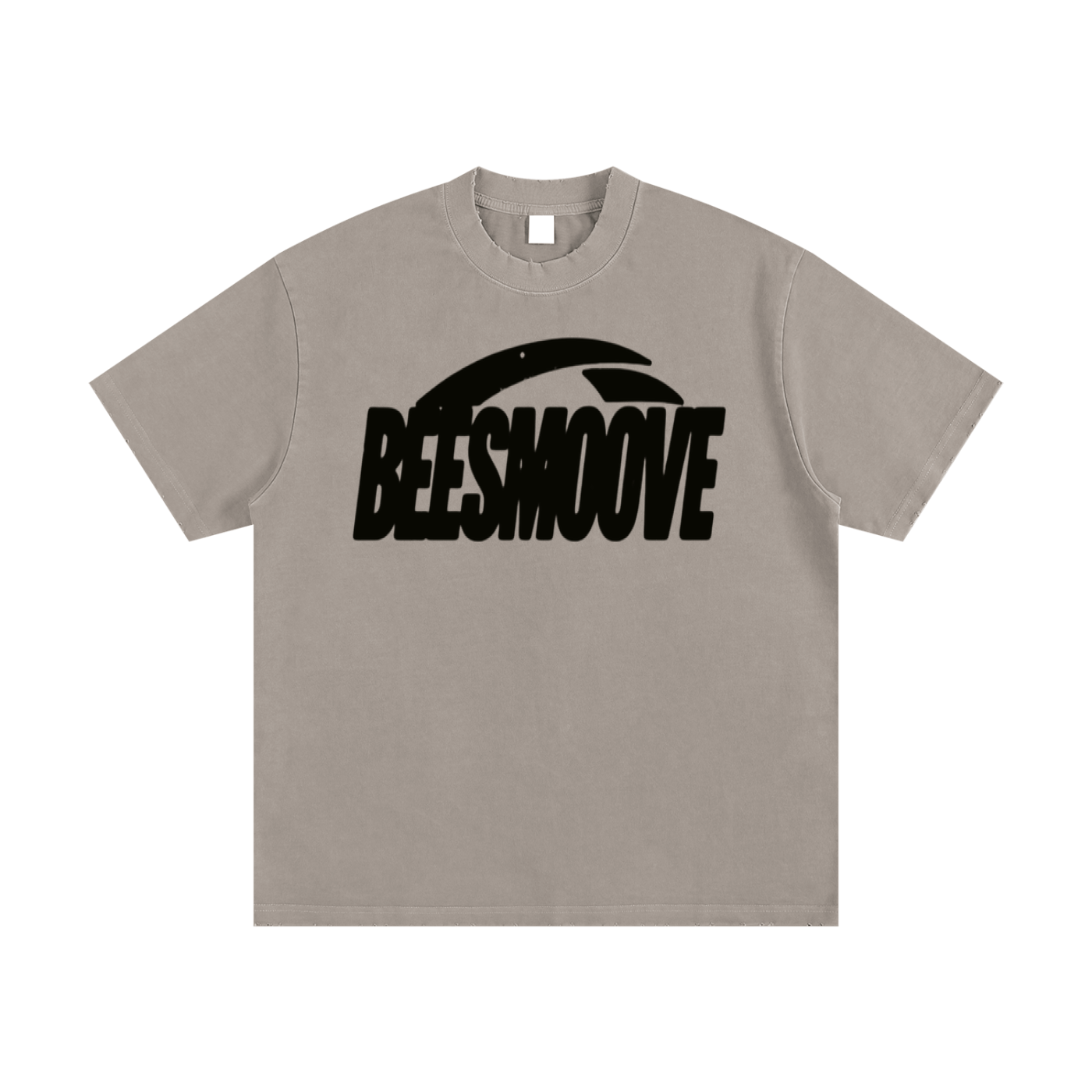 BEESMOOVE Motion Unit Blk Vintage Washed Frayed T-Shirt - Beesmoove