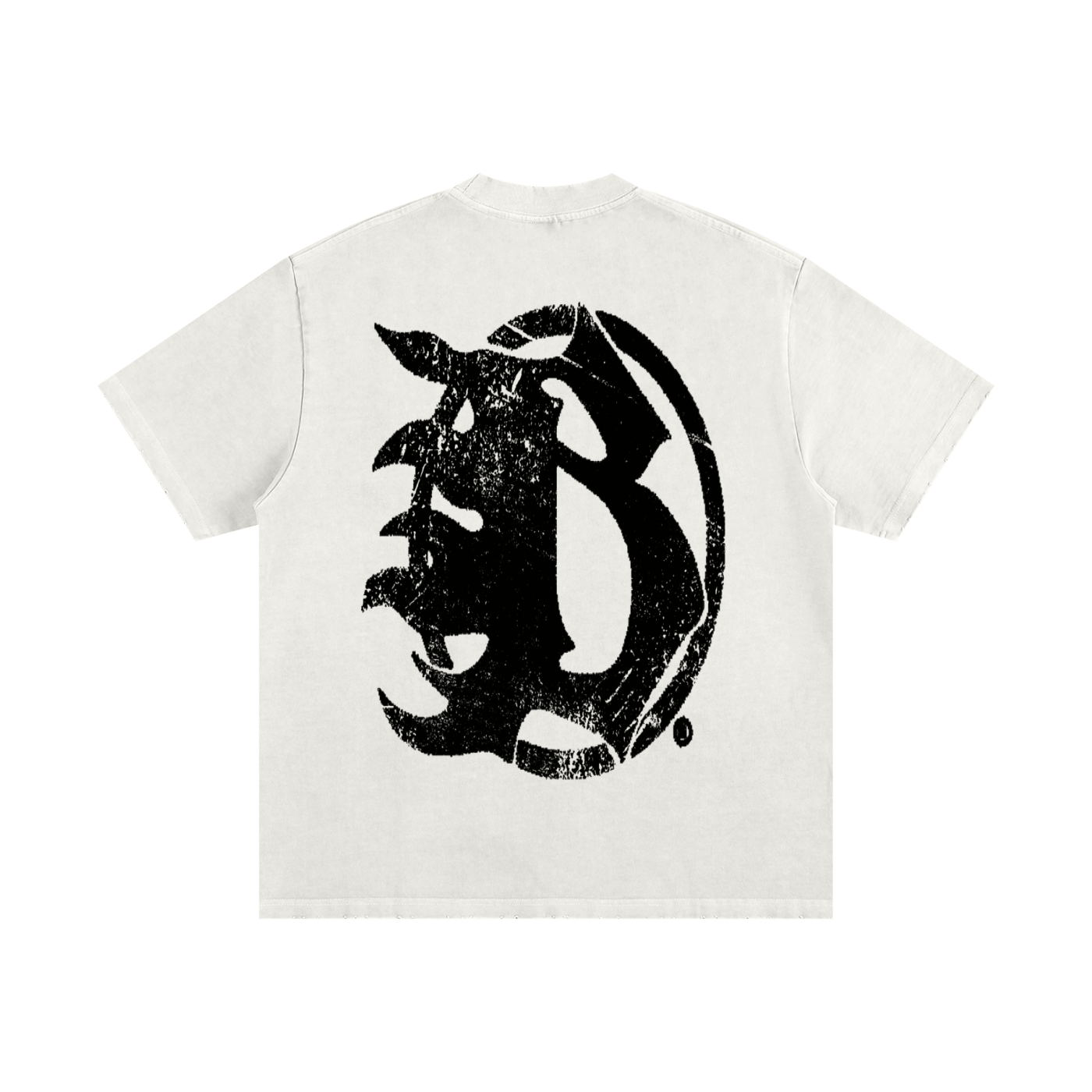 BEESMOOVE Motion Unit Blk Vintage Washed Frayed T-Shirt - Beesmoove