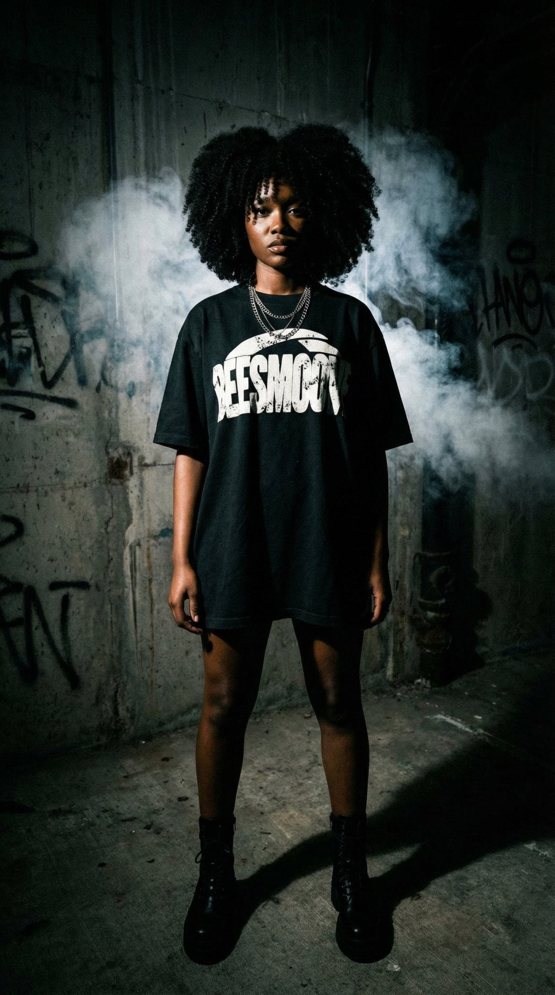 BEESMOOVE Motion Unit Oversized Cotton T-Shirt - Beesmoove