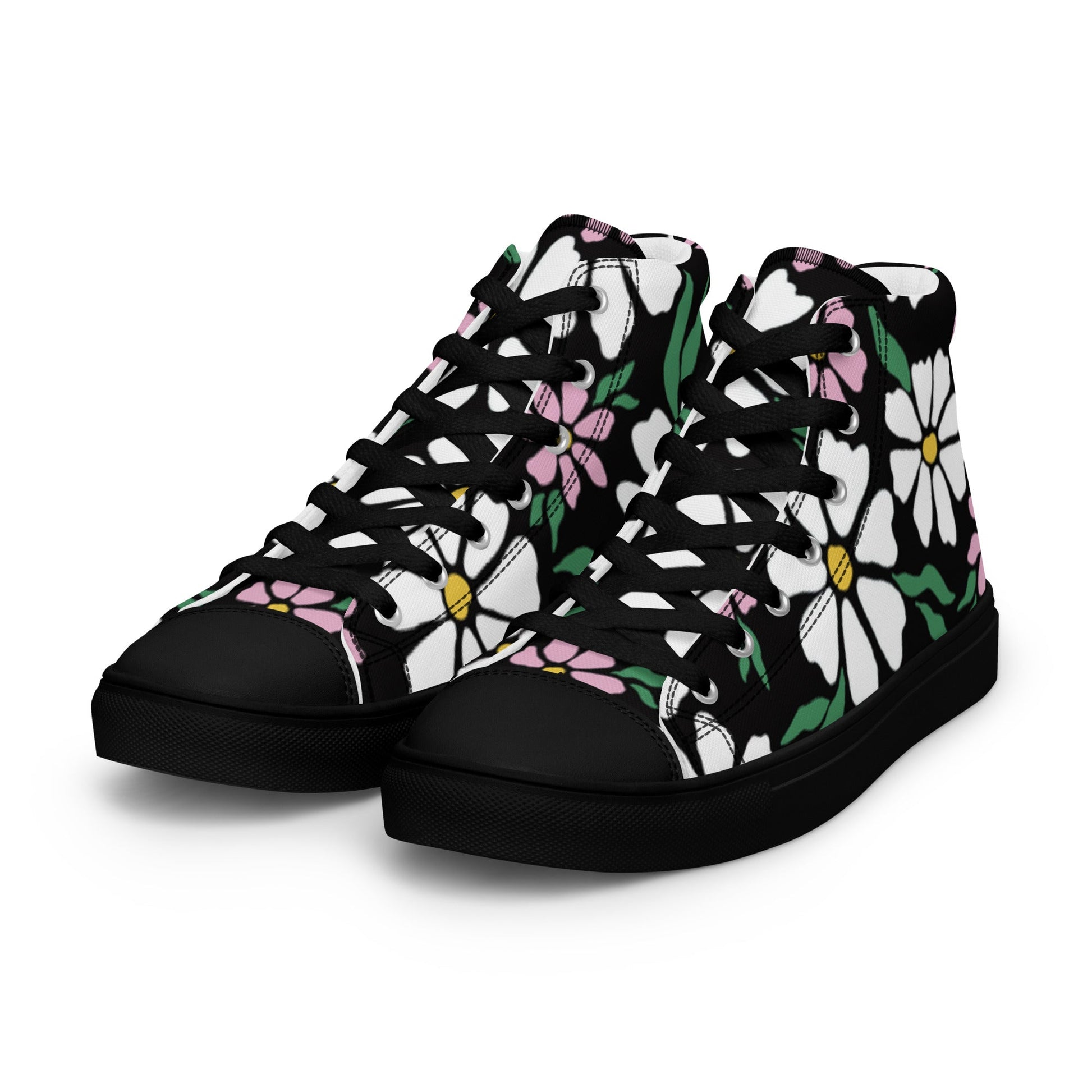 Beesmoove nature flowers Women’s high top canvas shoes - Beesmoove