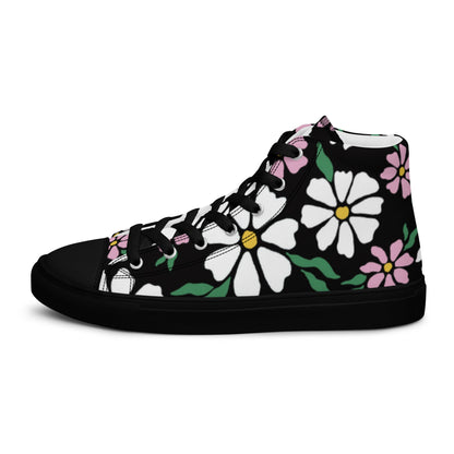 Beesmoove nature flowers Women’s high top canvas shoes - Beesmoove