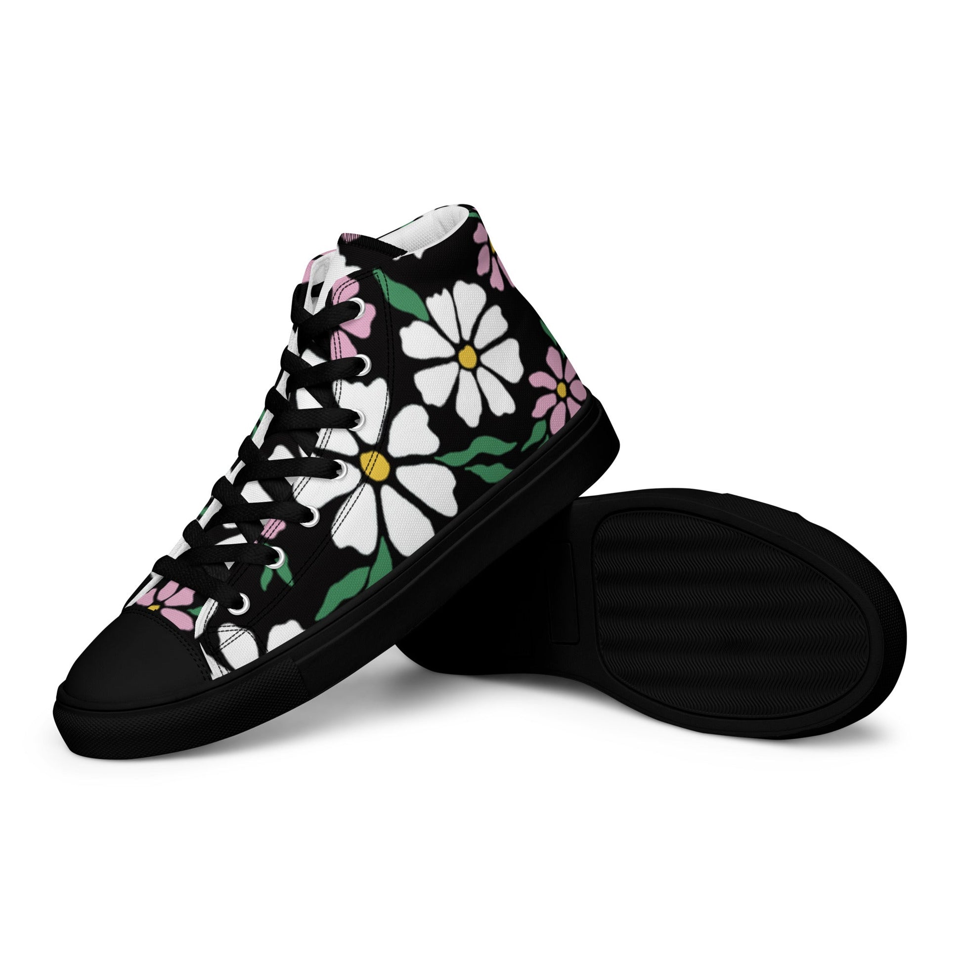 Beesmoove nature flowers Women’s high top canvas shoes - Beesmoove